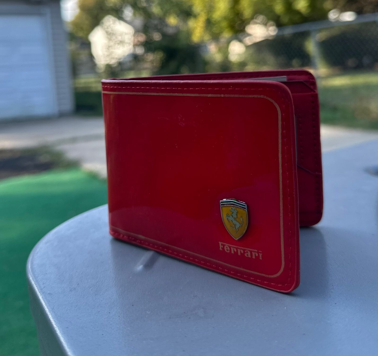 Ferrari Red Men Wallet Leather Card Holder Mens Purse Bifold (Limited Edition)