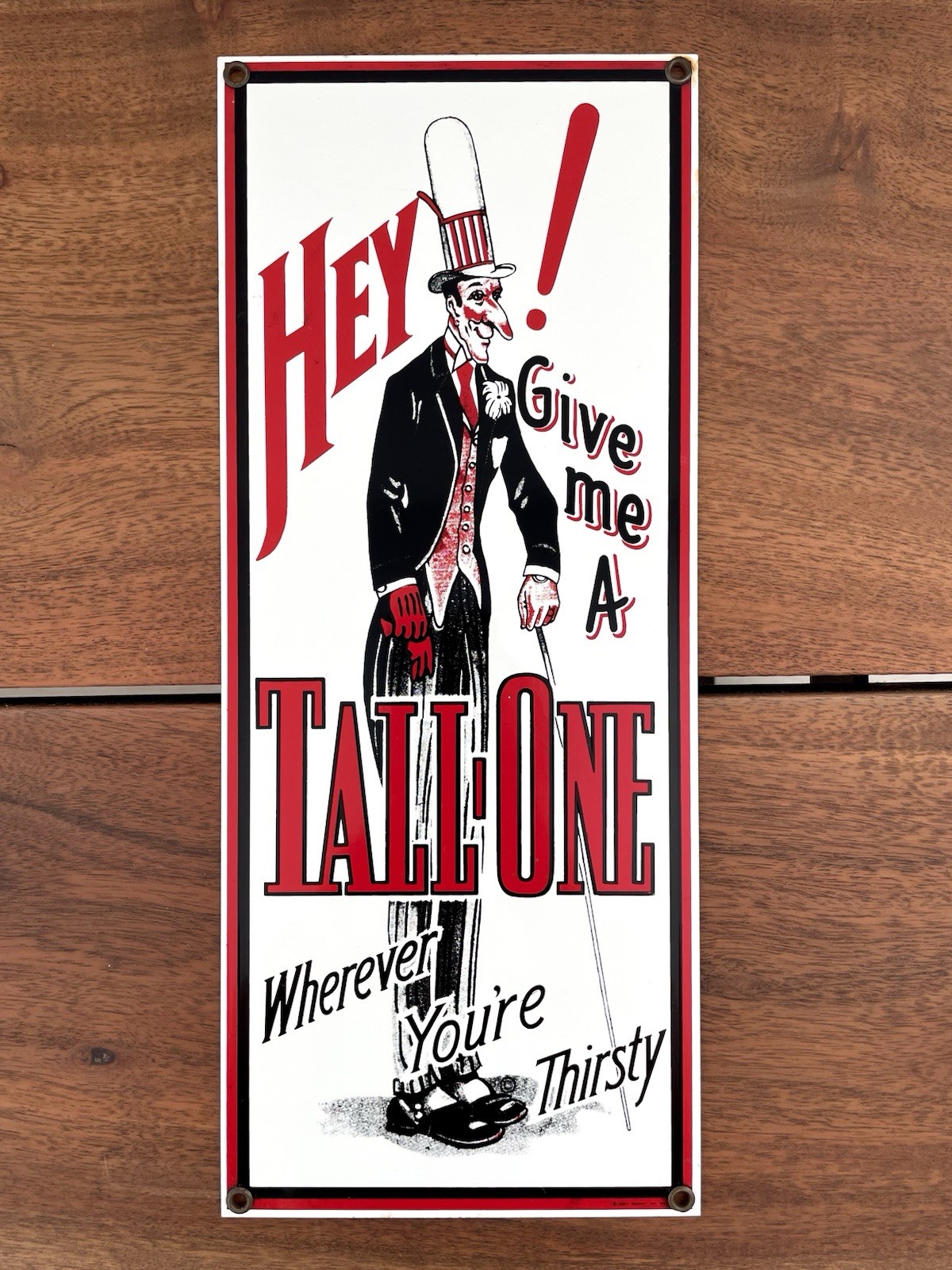 Vintage 1993 Ande Rooney Tall One Soda Sign