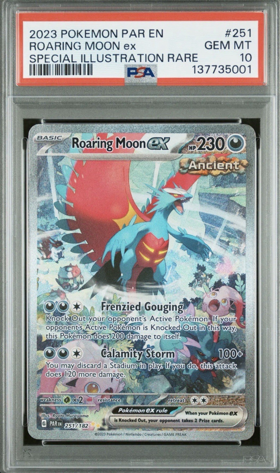 2023 Pokemon Roaring Moon ex #251 Paradox Rift SIR PSA 10 GEM MINT