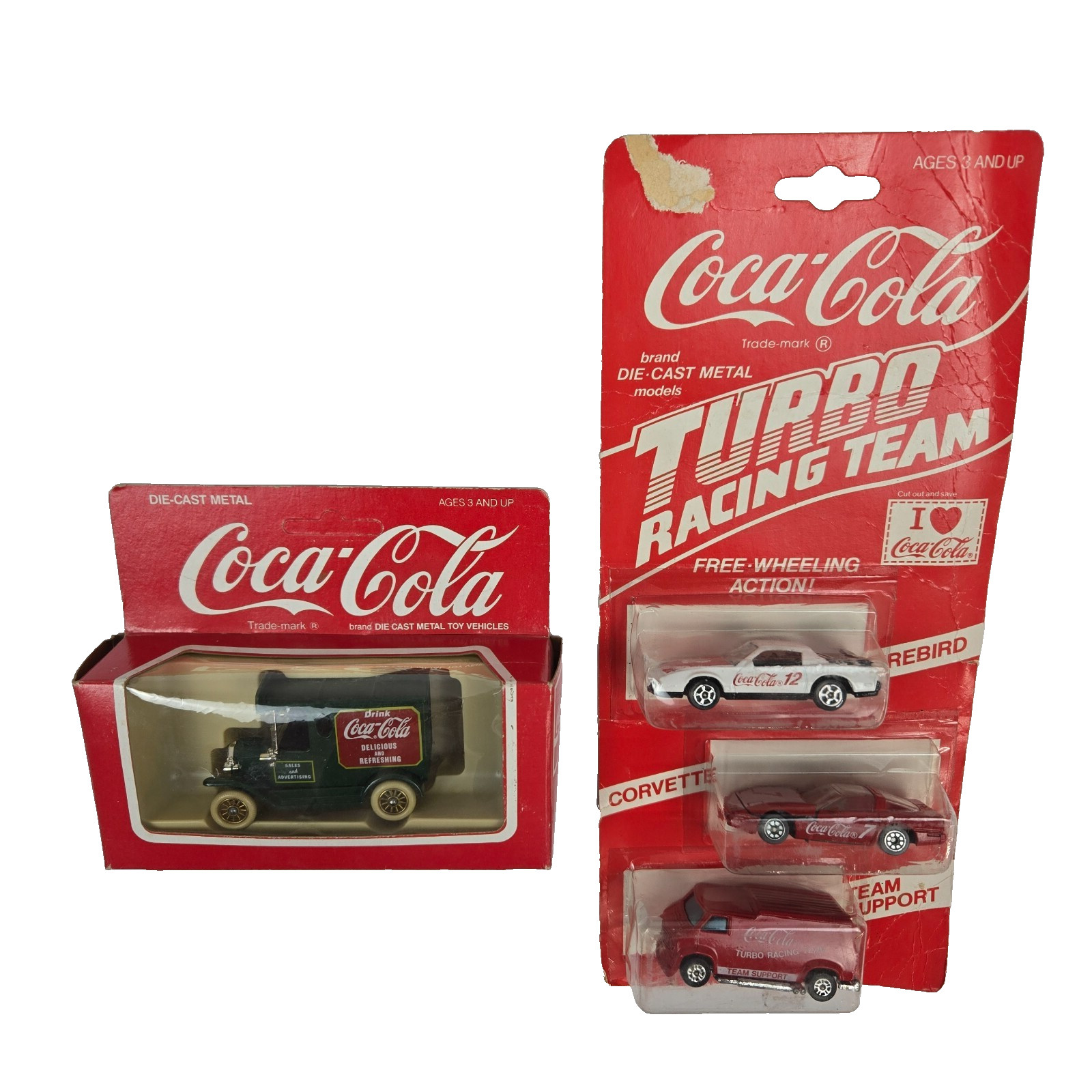 Vintage 1979 Coca-Cola Die Cast Metal Cars