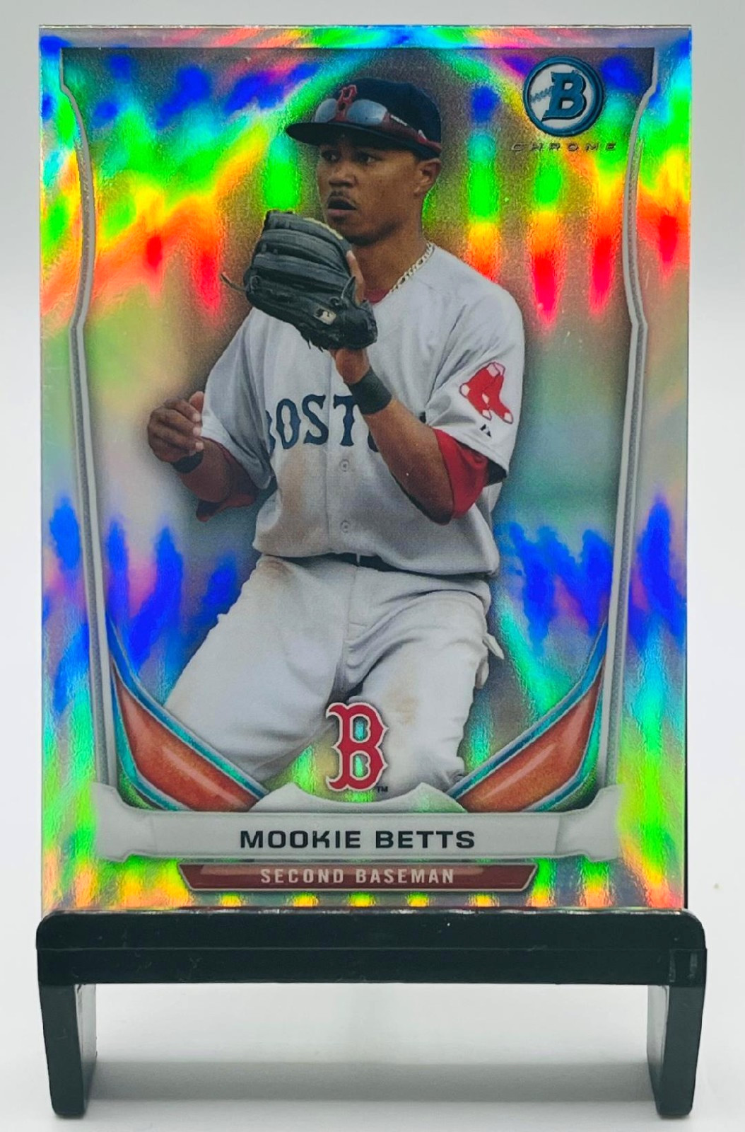 2014 Bowman Chrome Mookie Betts Mini Refractor RC #BM-BRS4 Rookie Red Sox 2014 Bowman Chrome Mookie Betts Mini Refractor RC #BM-BRS4 Rookie Red Sox
