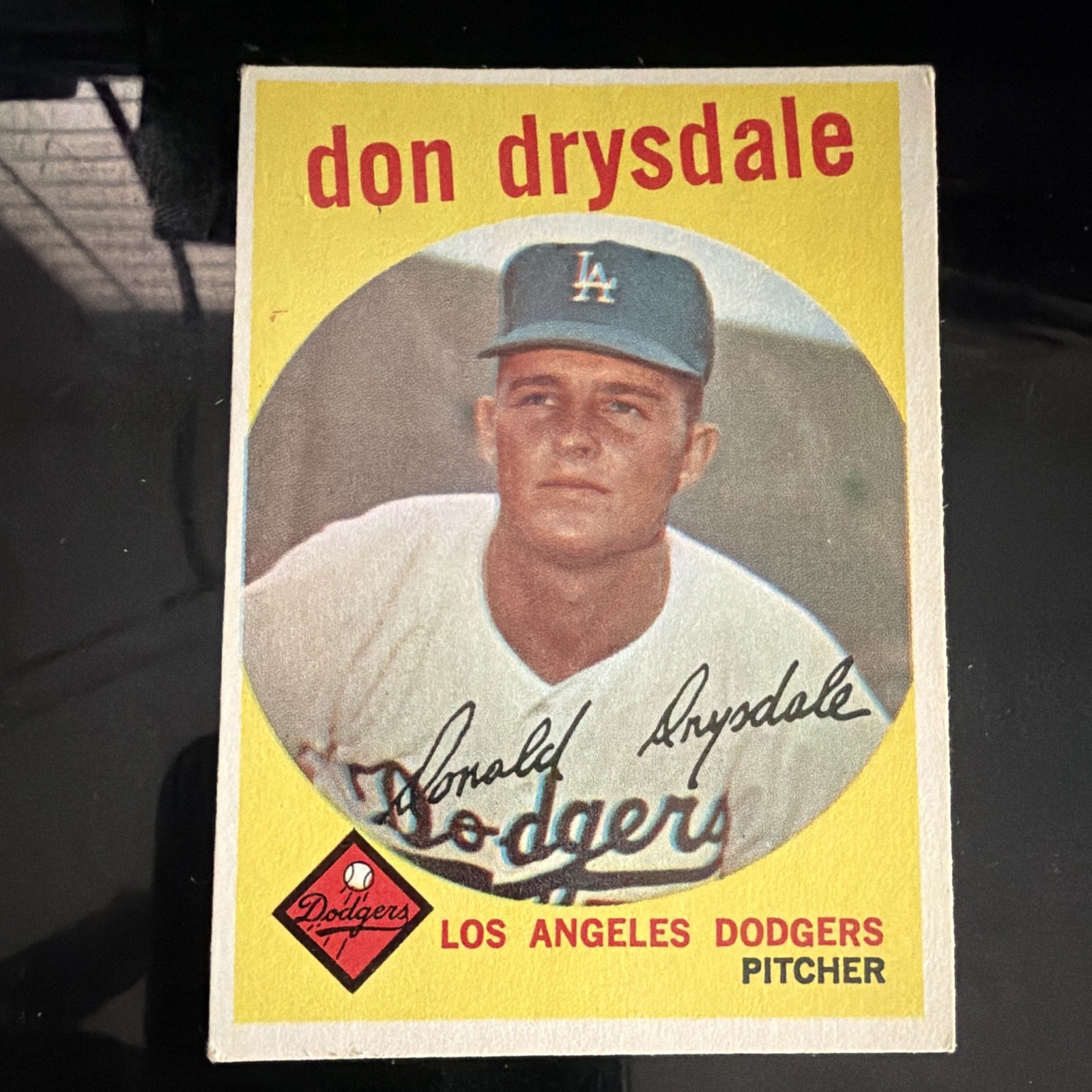 Topps Don Drysdale #387 Los Angeles Dodgers MLB Baseball 1959 Topps Base Set