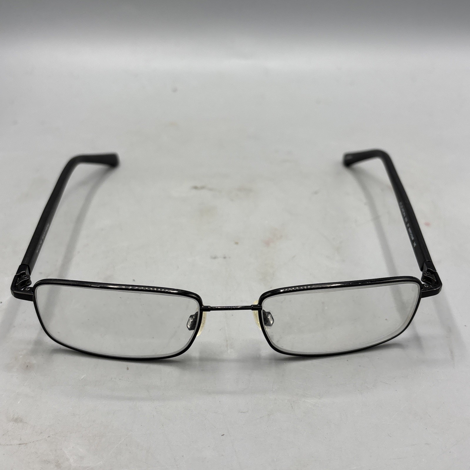 Flexon 666 by Marchon Black Chrome 54-18-145 Mens Eyeglasses Rectangle Frames