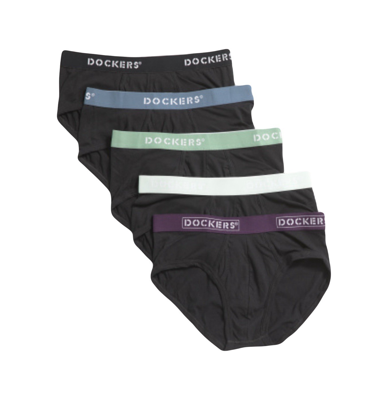 NWT Dockers. Men\'s 5 Pack. Premium Cotton Fly Front Briefs. Black. MSRP $38.00 NWT Dockers. Men\'s 5 Pack. Premium Cotton Fly Front Briefs. Black. MSRP $38.00