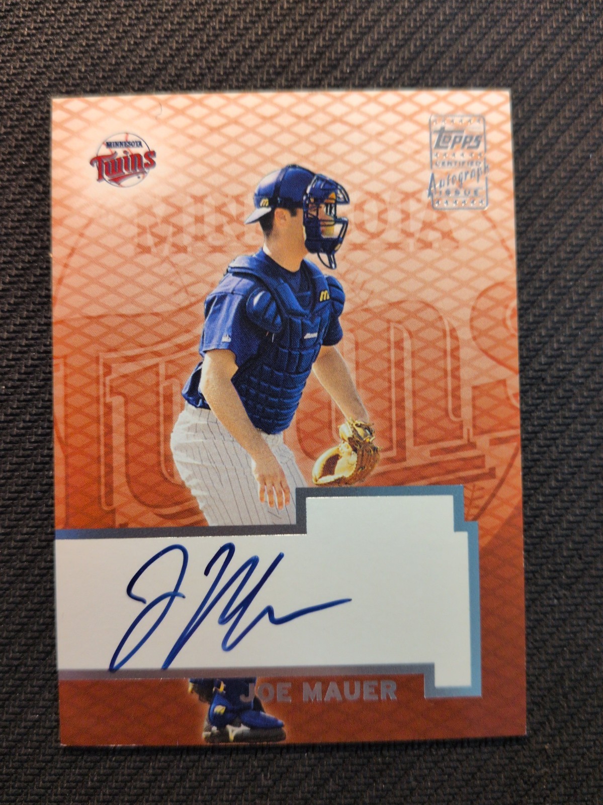 Topps 2002 Joe Mauer Twins TA-JM Autograph Auto 