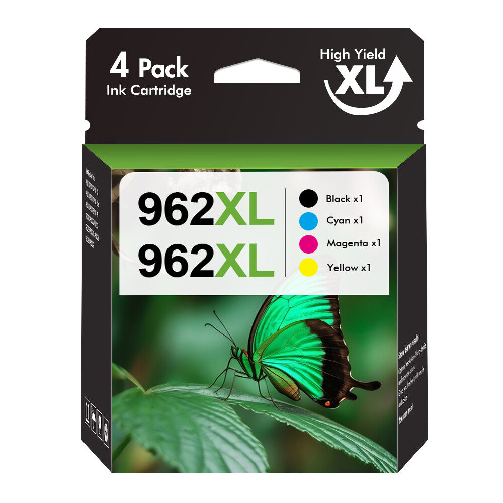 4PK 962XL Ink Cartridges for HP Officejet Pro 9010 9015 9016 9018 9019 9020 9025