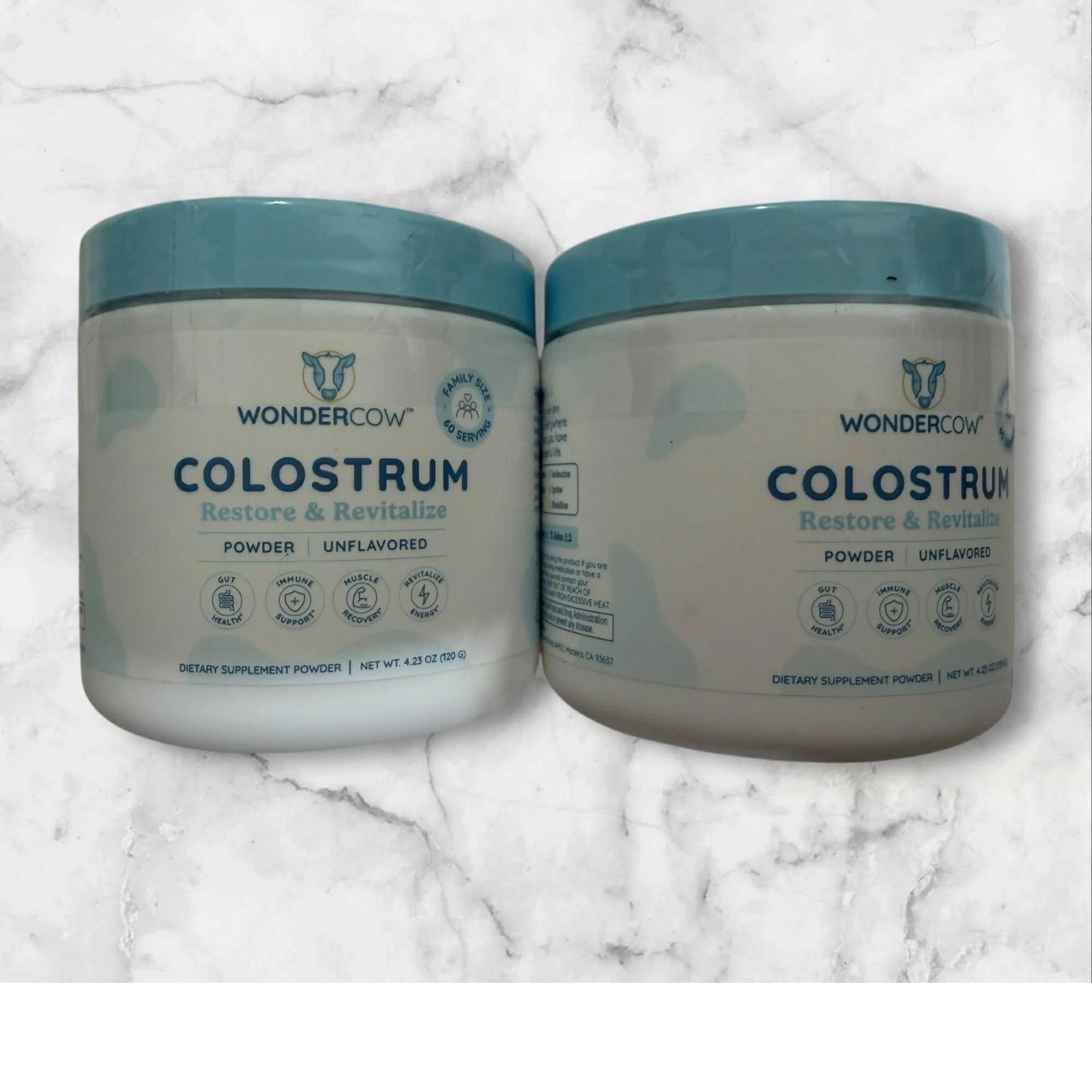 2 JARS Wondercow Colostrum Powder Gut Health Immun Support Recovery 60 Servings 2 JARS Wondercow Colostrum Powder Gut Health Immun Support Recovery 60 Servings