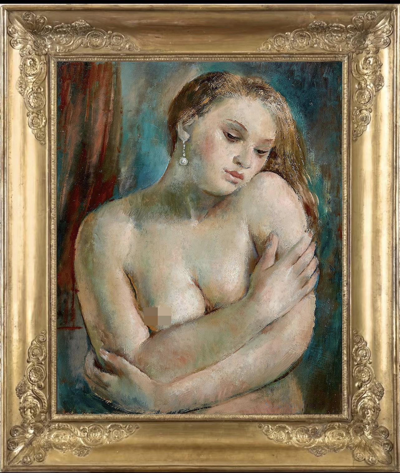 Hand Painted Classical Oil Painting Female Women Nude Canvas Art Antique Style