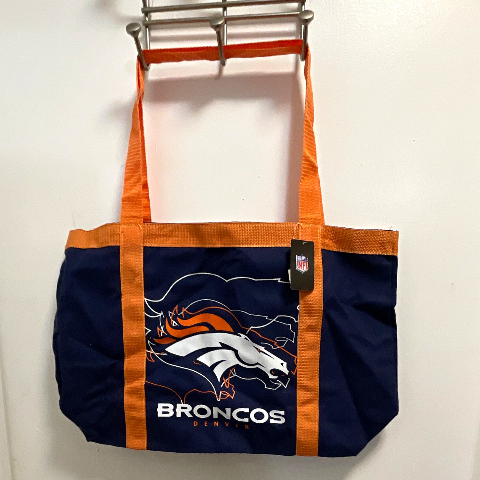 Little Earth Denver Broncos NFL Navy/Orange Tote Bag Officially Licensed Little Earth Denver Broncos NFL Navy/Orange Tote Bag Officially Licensed