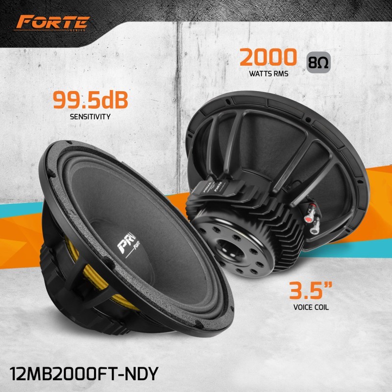 2x PRV Audio  12MB2000FT-NDY FORTE Series 12