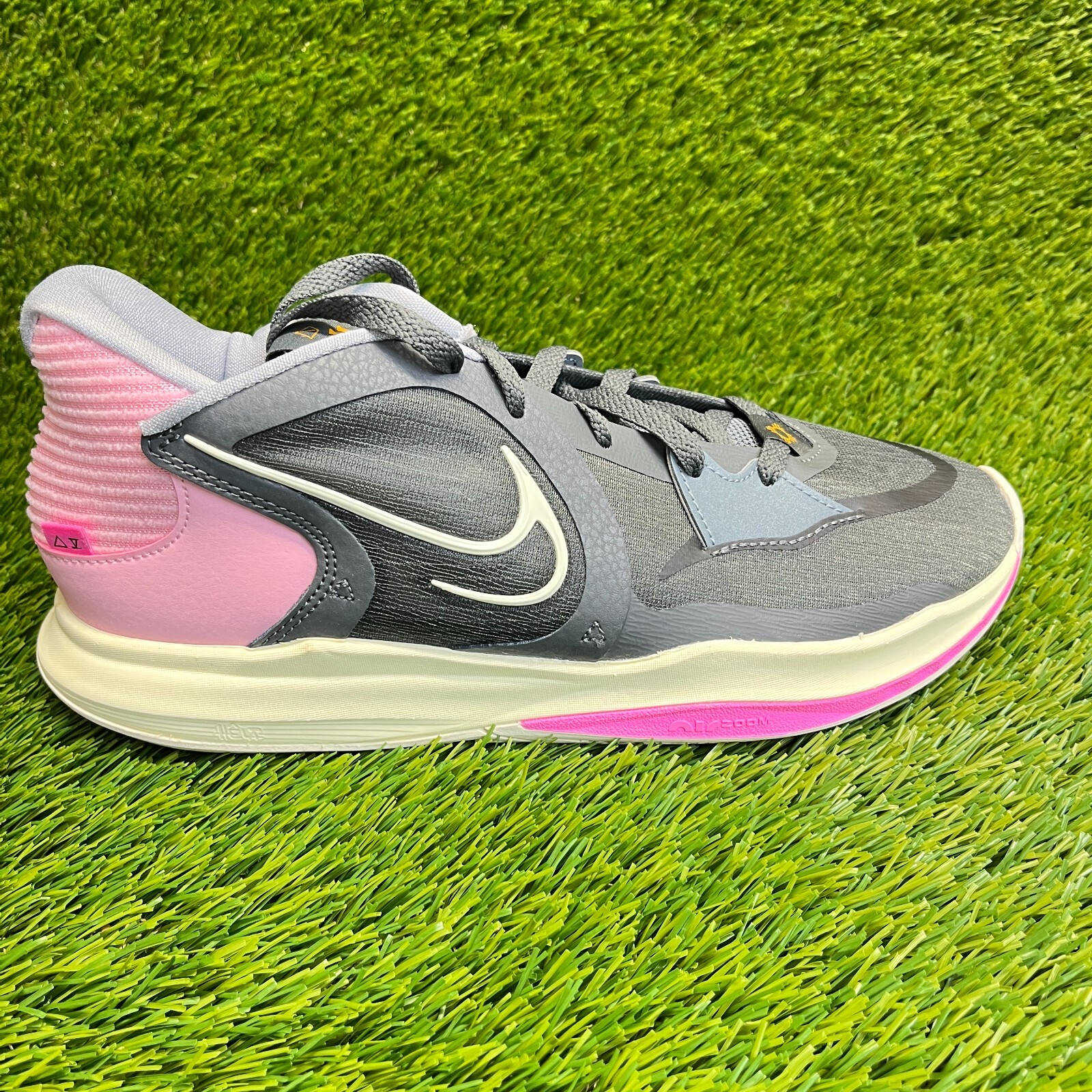 Nike Kyrie 5 Low Preservation Mens Size 8.5 Gray Pink Basketball Shoes Sneakers