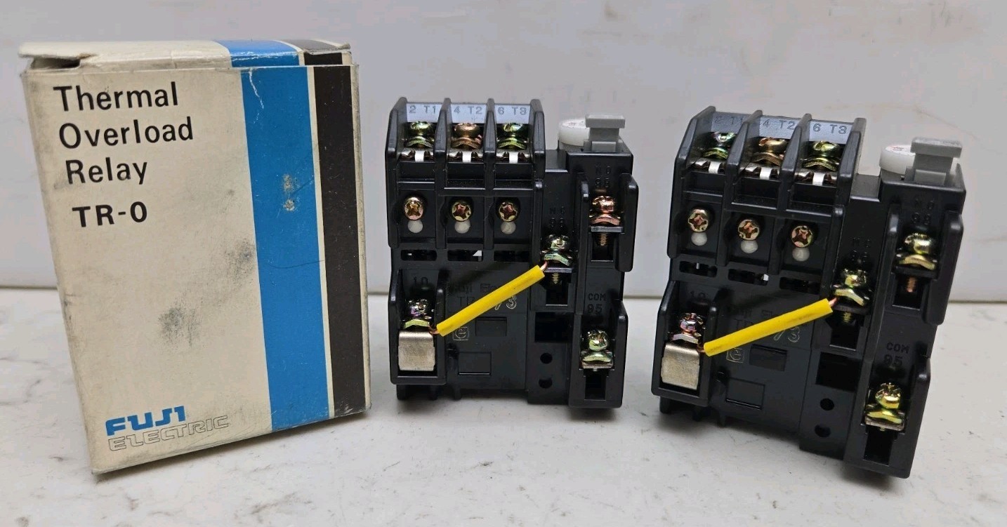 2 Pack Fuji Electric TR-0/3 Overload Protection Relay  0.36 - 0.54 Amp New 
