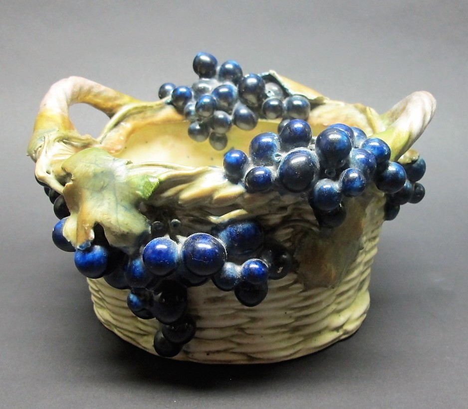 Very Fine Antique SIGNED AMPHORA Iridized Art Nouveau Pottery Bowl,  circa 1910*