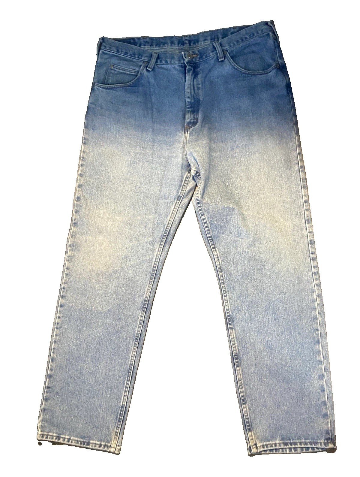 ⁠Wrangler Hero Authentic Regular Fit Light Wash Denim Jeans Mens 38