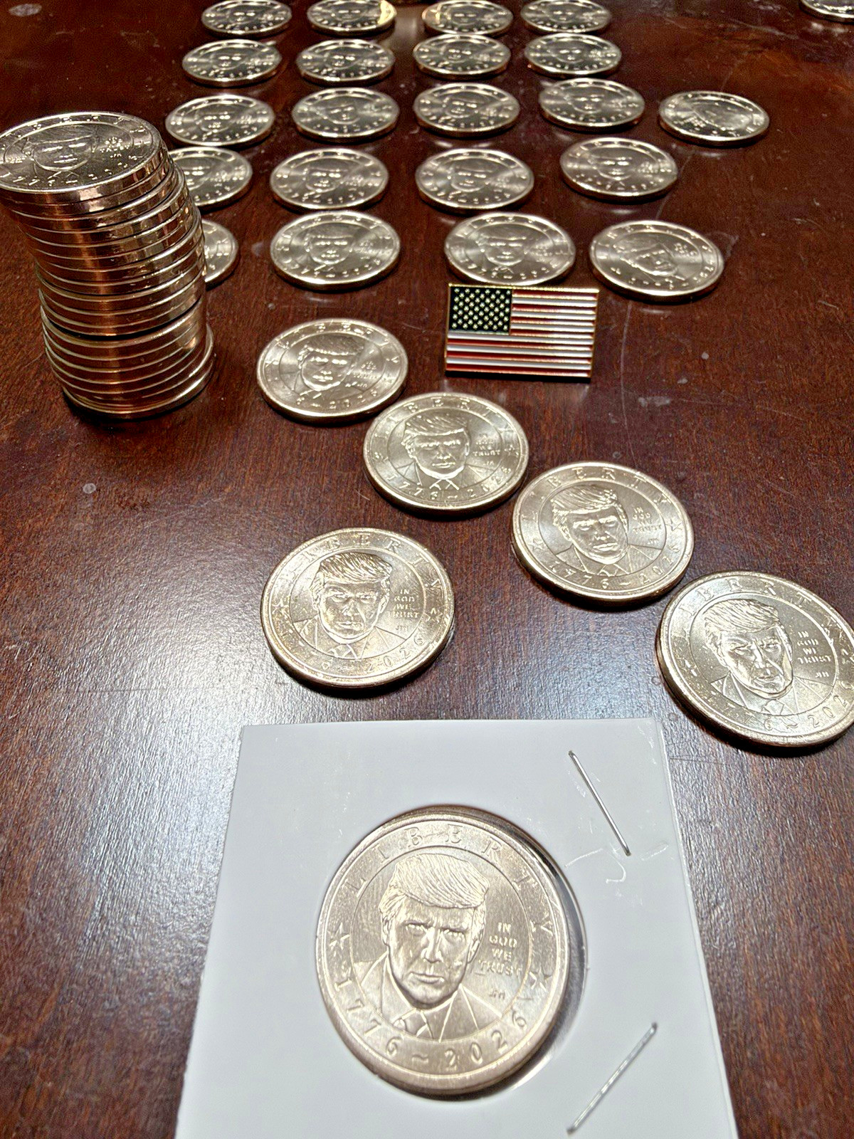 FREE SHIP President Donald J. Trump $1.00 Dollar Coin Semiquincentennial US MINT