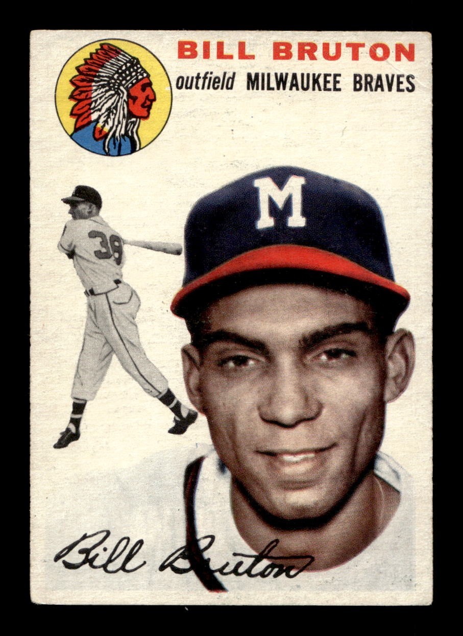 1954 Topps #109 Bill Bruton Braves VG+ *5q