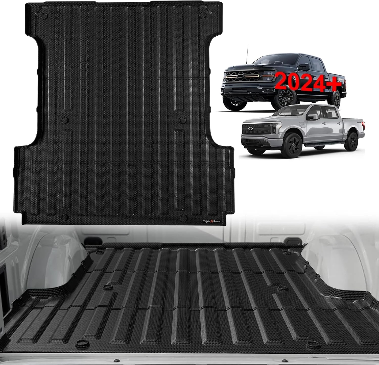 TripleAliners Truck Mat Compatible with 2024-2026 Ford F150 & Lightning 5.5FT Ac