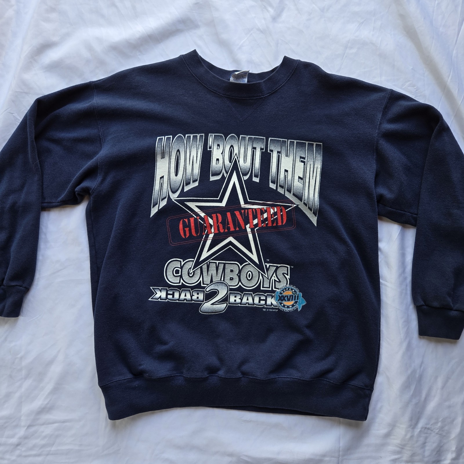 VTG RARE 1994 Salem DALLAS COWBOYS Sweatshirt Super Bowl XXVIII Made in USA VTG RARE 1994 Salem DALLAS COWBOYS Sweatshirt Super Bowl XXVIII Made in USA