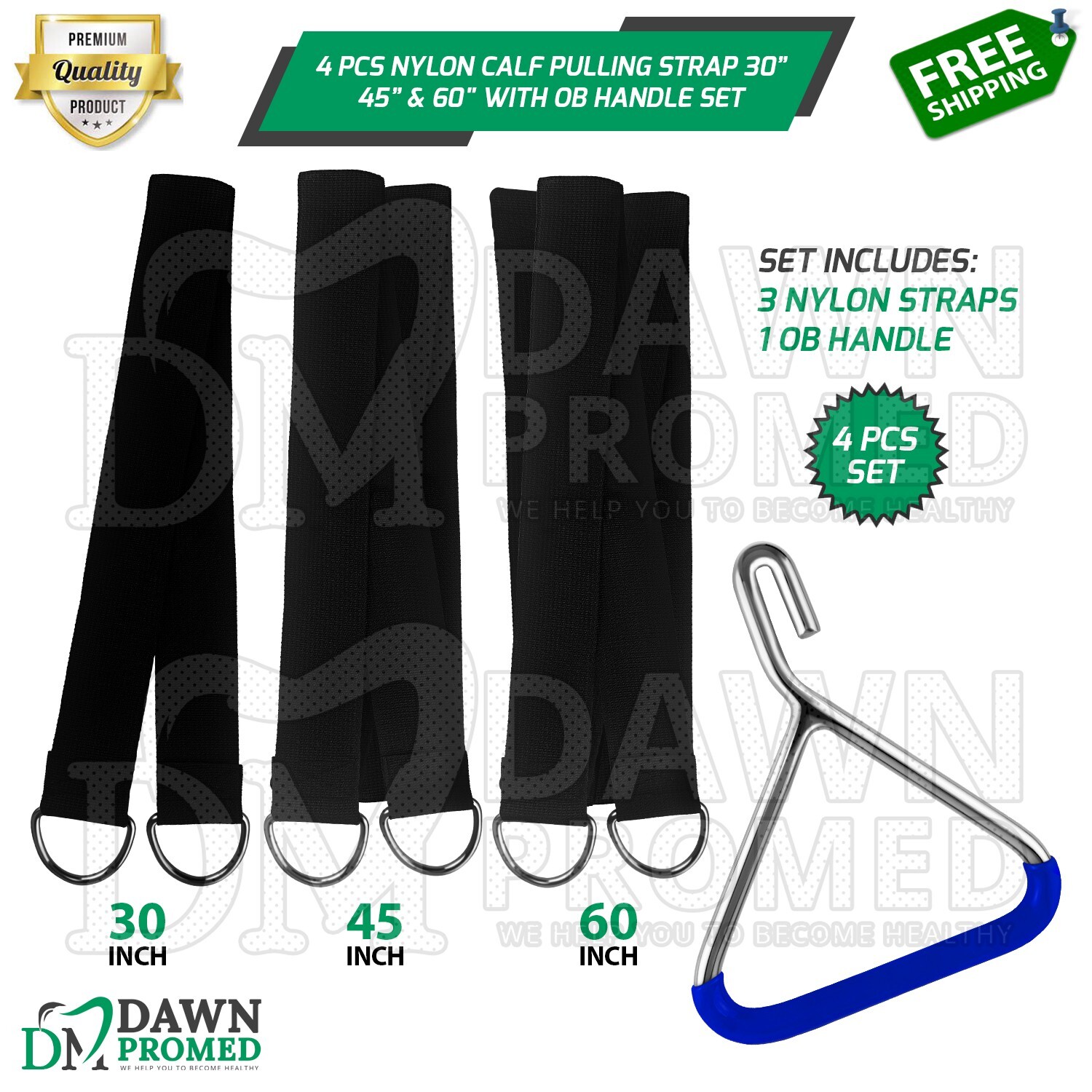 4 Pcs Nylon Calf Pulling Strap 30