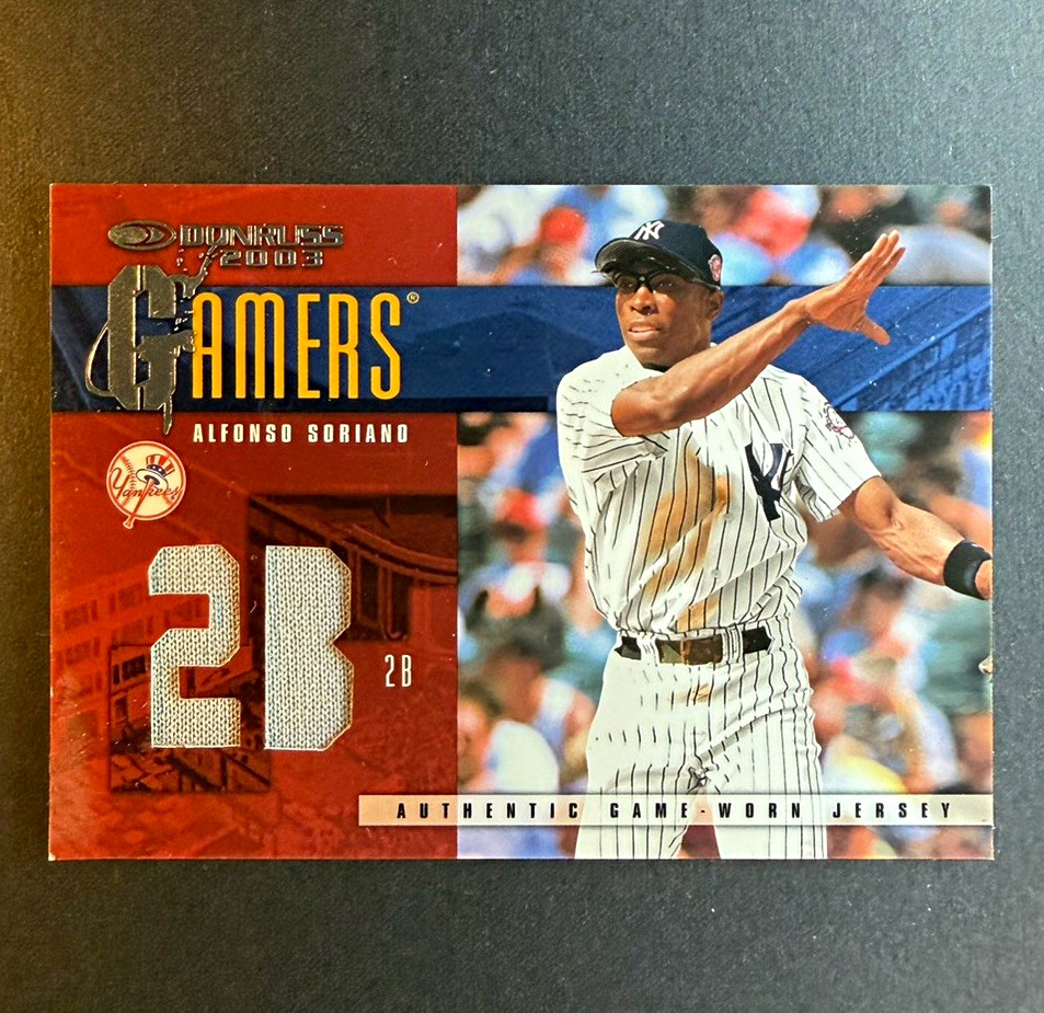 2003 Donruss Gamers ALFONSO SORIANO #G-9 Yankees Serial #/100 Insert 2003 Donruss Gamers ALFONSO SORIANO #G-9 Yankees Serial #/100 Insert