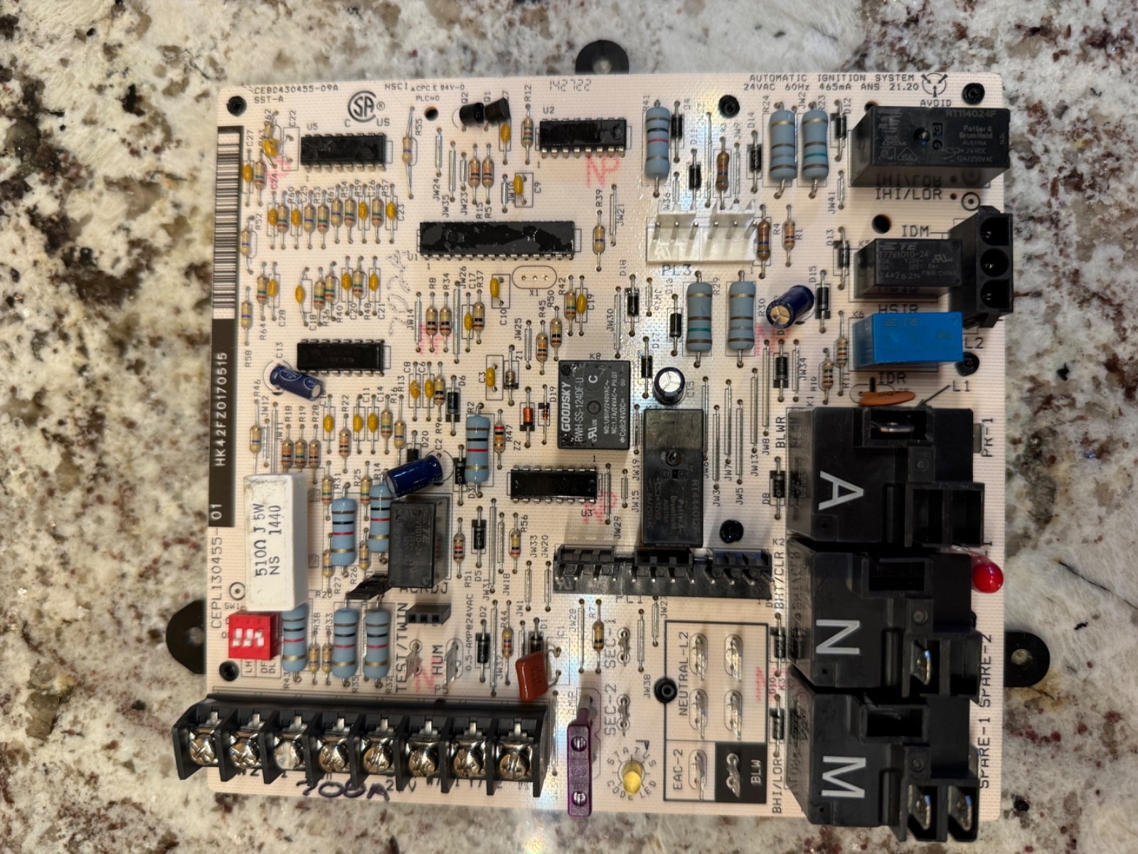 Carrier CEBD430455 03B Furnace Control Board CEPL130455 01 HK42FZ017 GUARANTEED