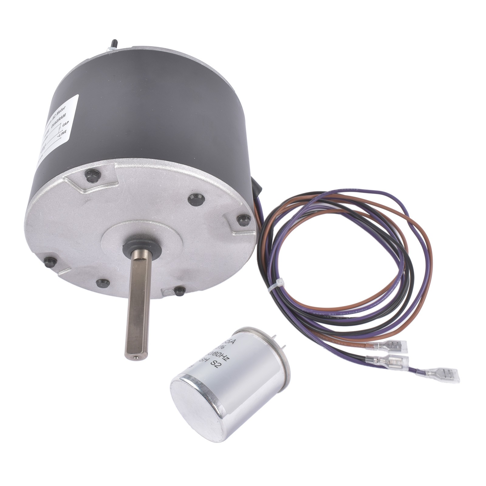 1x Upgraded 1/8 HP Horsepower Condenser Fan Motor 230 Volts 825 RPM w/ Capacitor