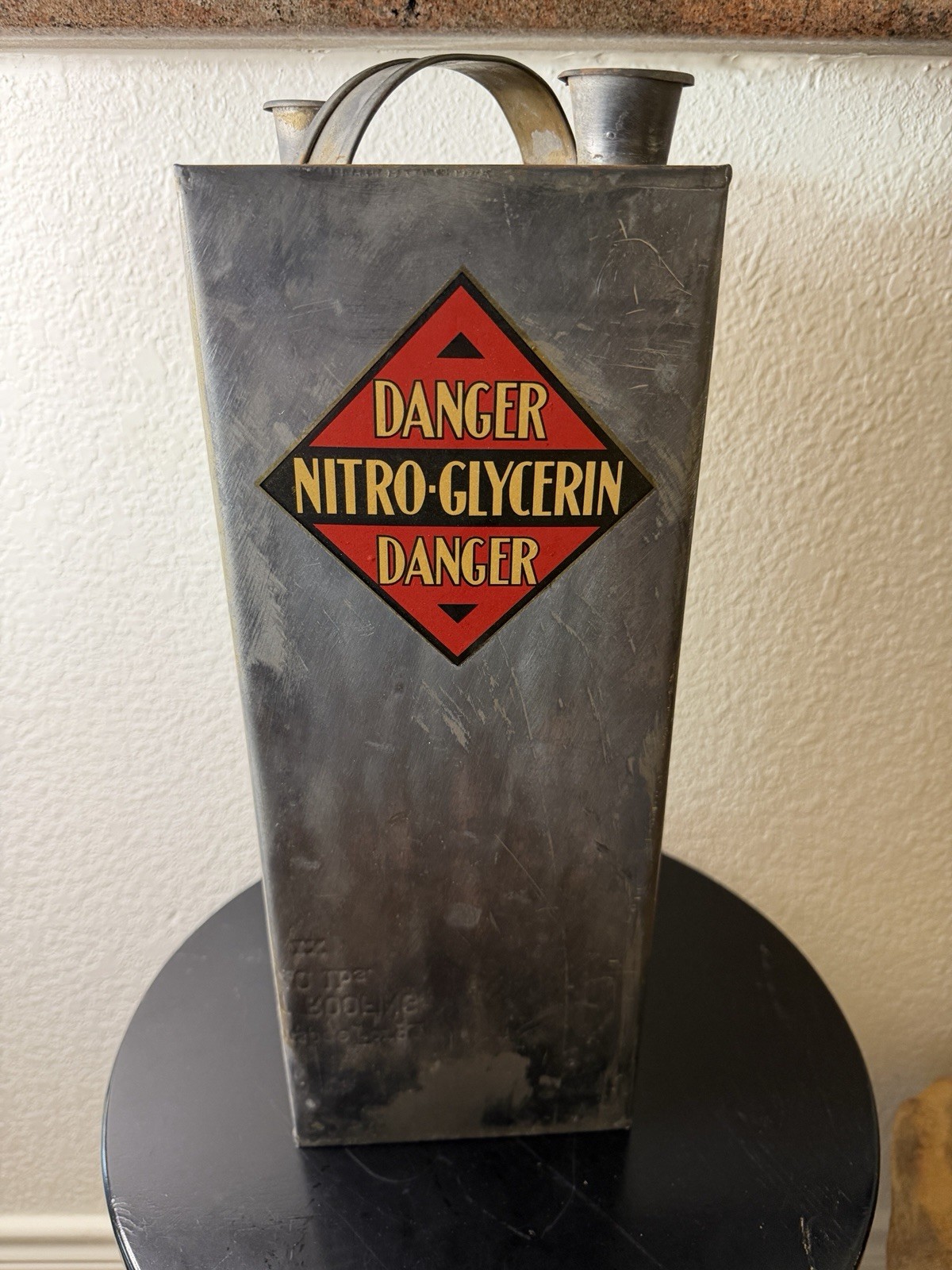 Vintage Pringle Powder Co Nitroglycerin Can Oil Gas Well Shooting Bradford PA