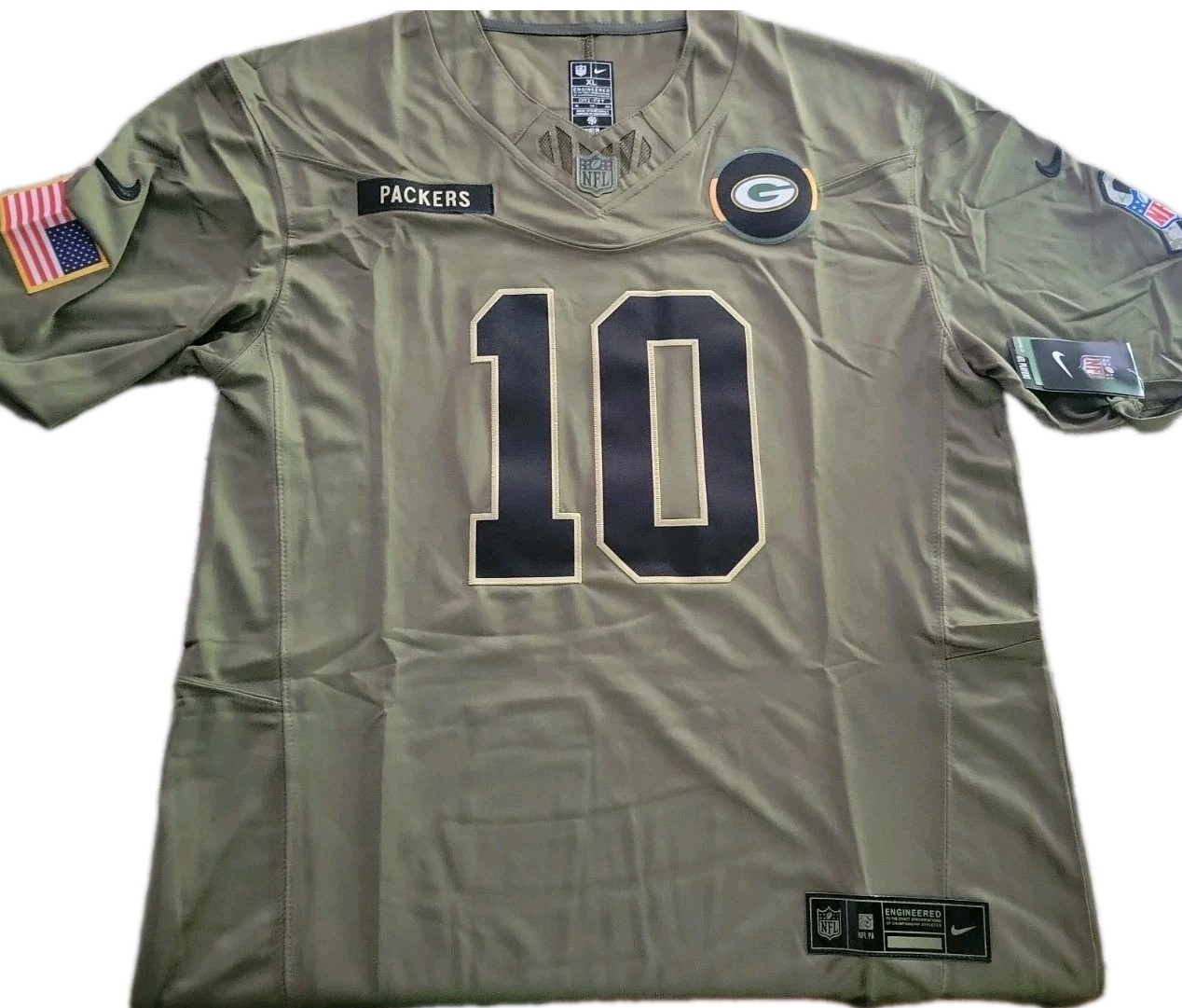 Green Bay Packers Jordan Love Salute to Service Jersey SZ XL Men\'s 