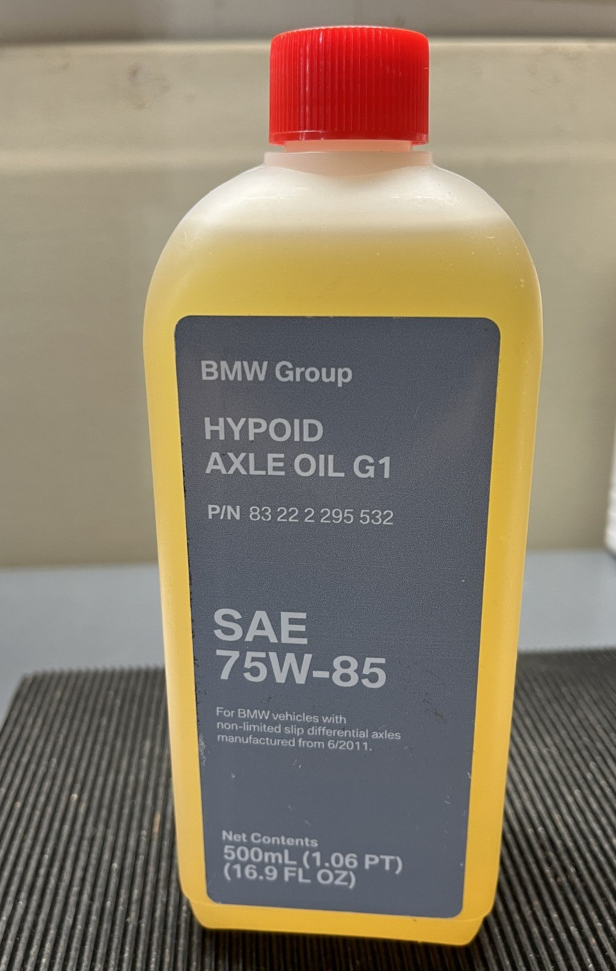 Genuine BMW Hypoid Axle Oil G1 75W-85 500mL 83222295532 OEM Rear Differential