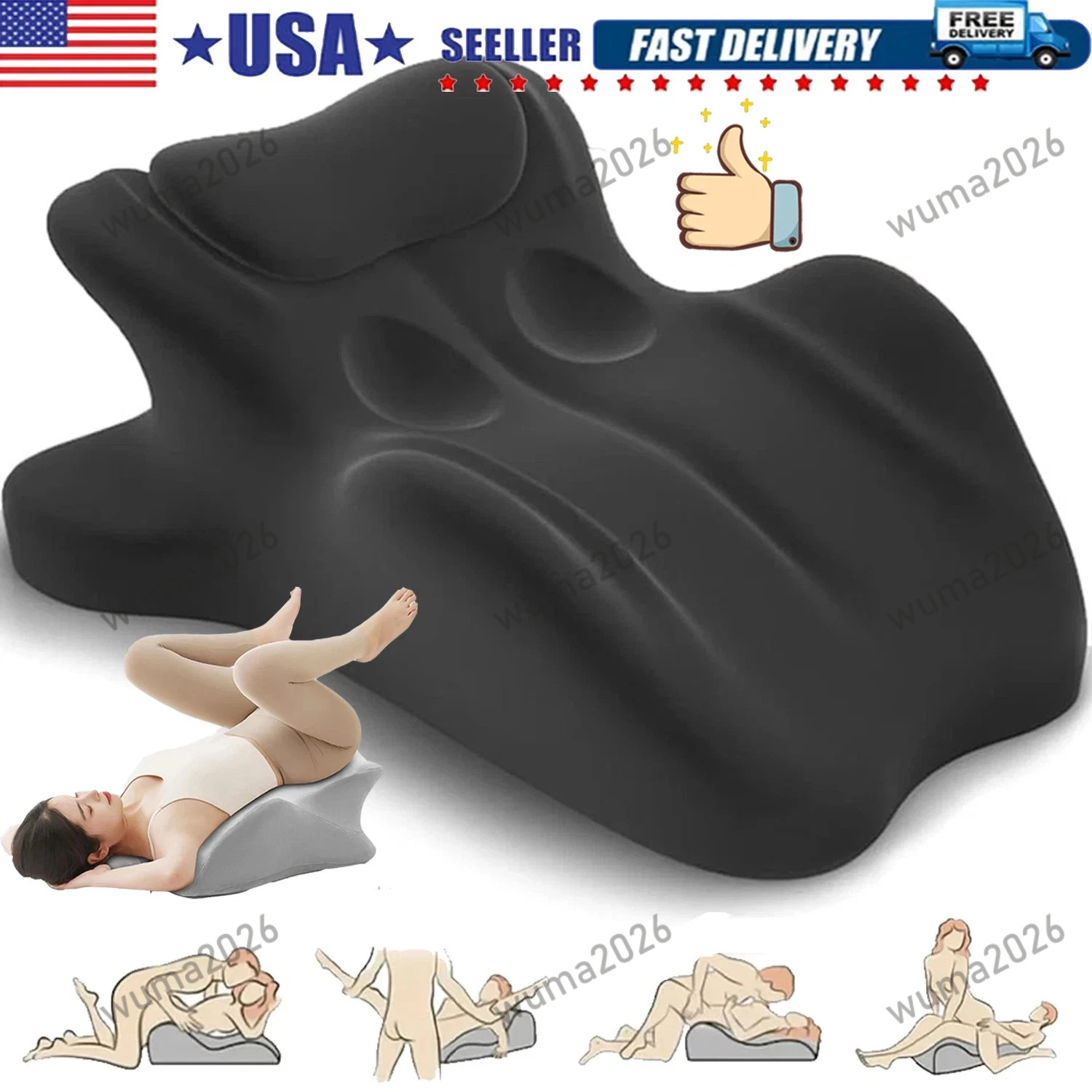 Sweet Spot Couple Pillow Couple Pillow Hip Pad Wedge Pillow Memory Foam 27°Angle