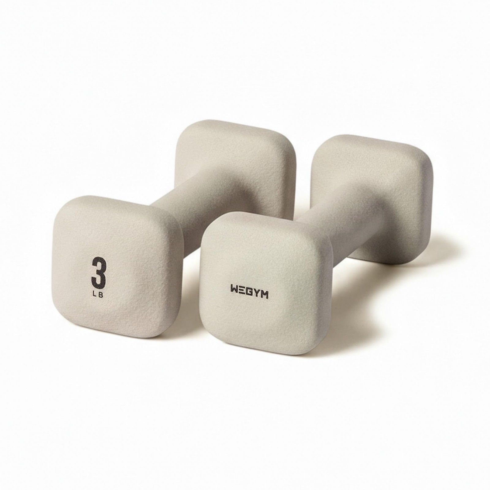 WeGym SafeGrip Square Dumbbells with Anti Slip Handles, Compact, Sandstone WeGym SafeGrip Square Dumbbells with Anti Slip Handles, Compact, Sandstone