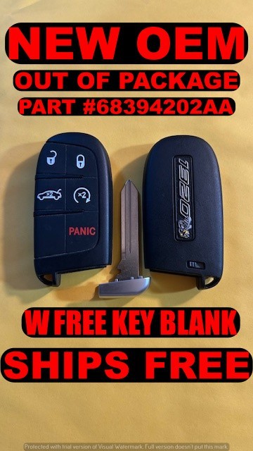 NEW OEM 2019-22 DODGE CHARGER R/T SCAT PACK SMART PROXIMITY REMOTE 68394202AA