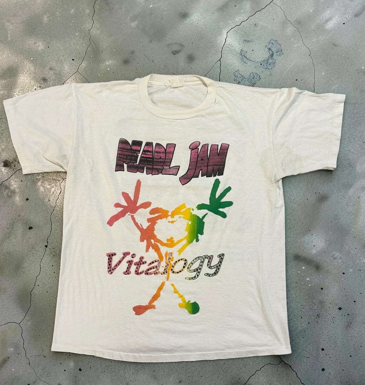 Vintage 94-95 Pearl Jam Vitalogy Tour Parking Lot Shirt Size L
