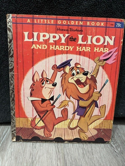Vintage 1963 Lippy the Lion and Hardy Har Har, Hanna Barbera, Little Golden Book