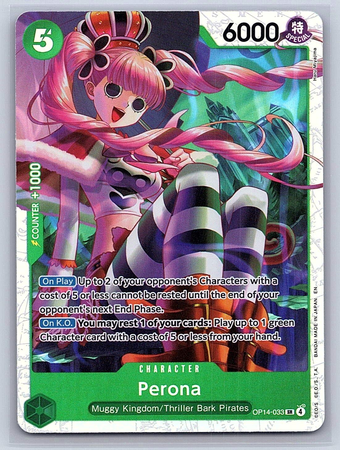Perona OP14-033 Super Rare The Azure Sea\'s Seven One Piece Foil Near Mint