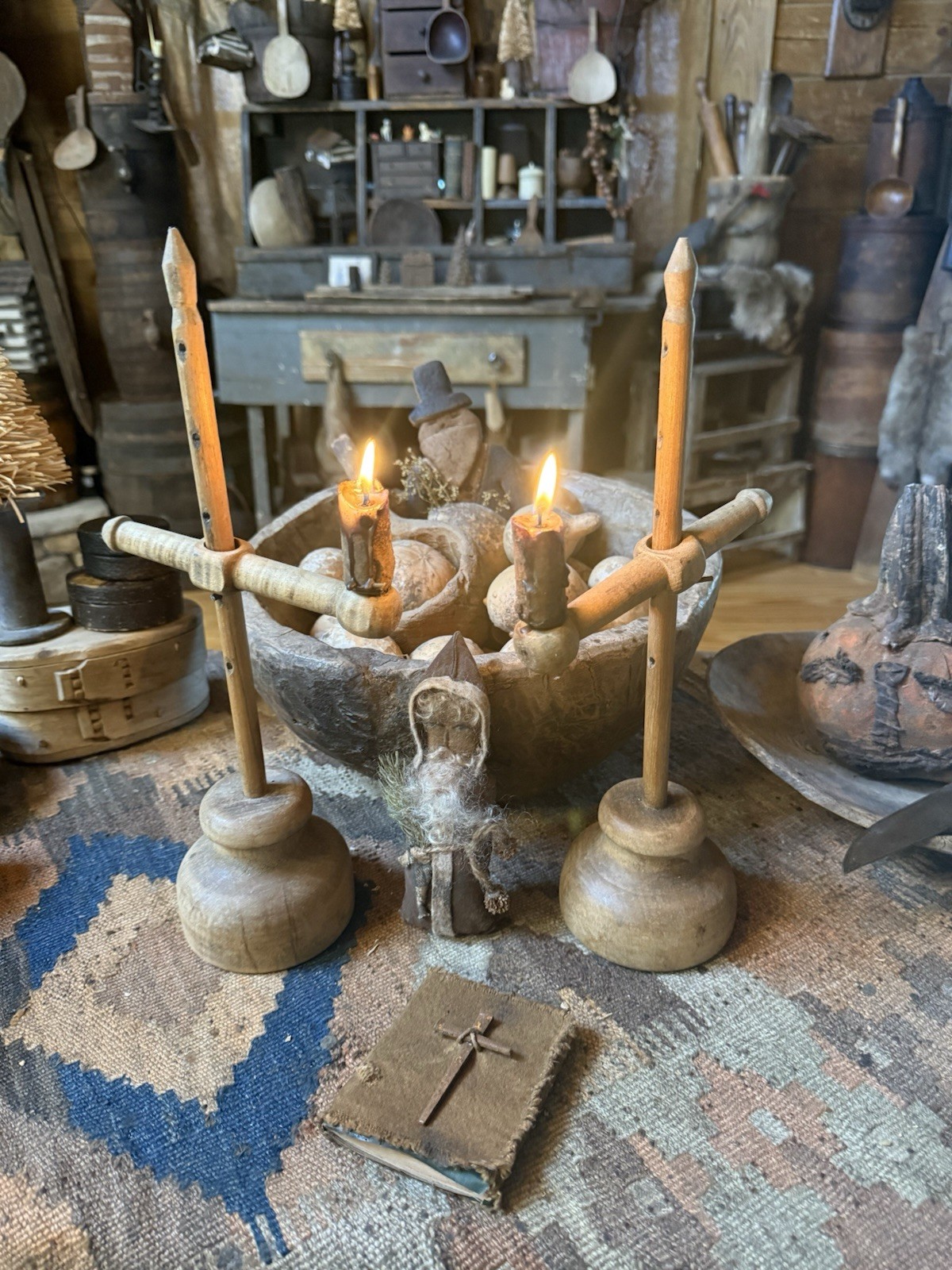 Primitive Old And Early Wood Lighting Early Cabin Goods 
