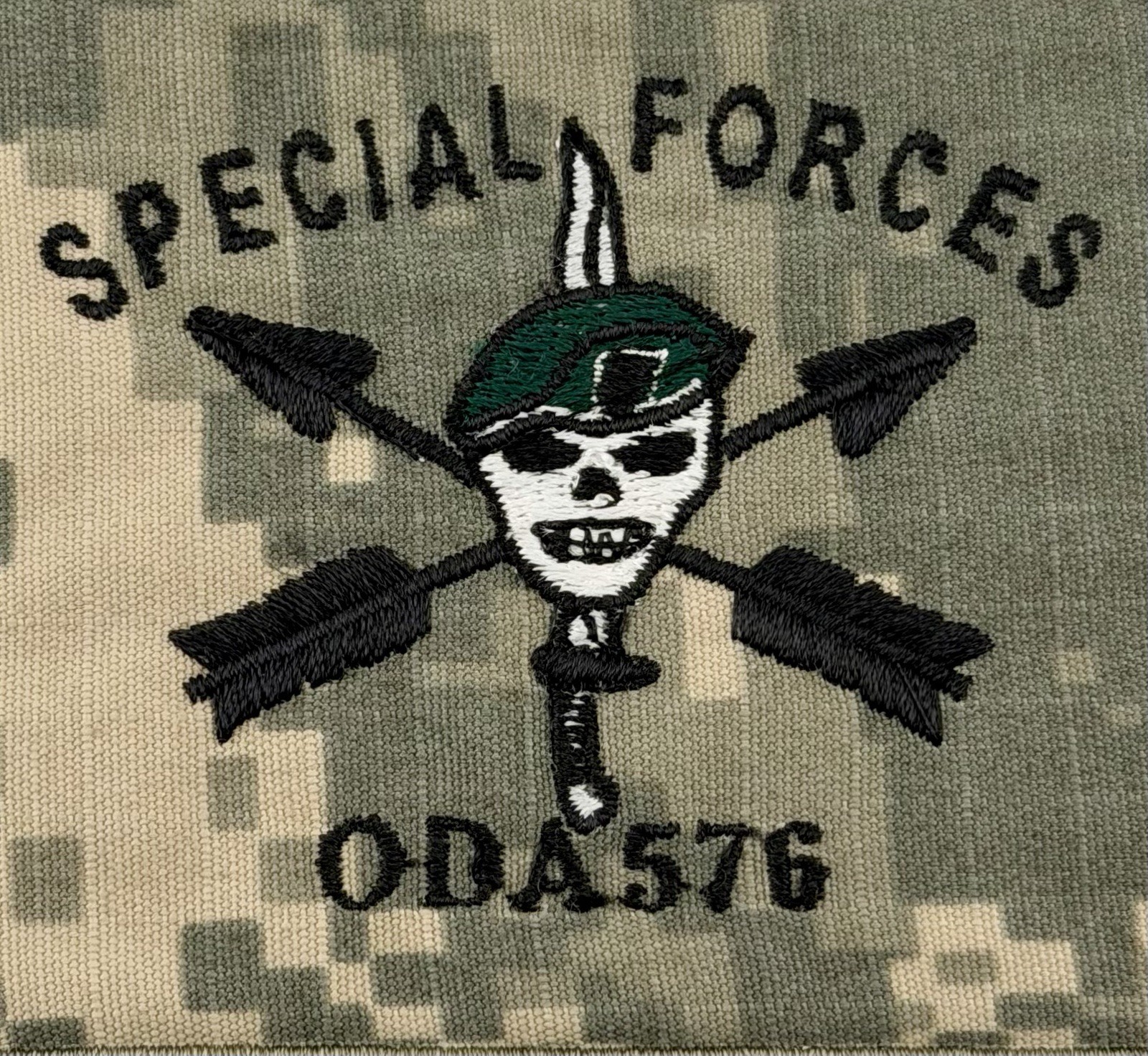 5th SFG Special Forces ODA 576 GWOT UCP Skull Dagger Morale Patch