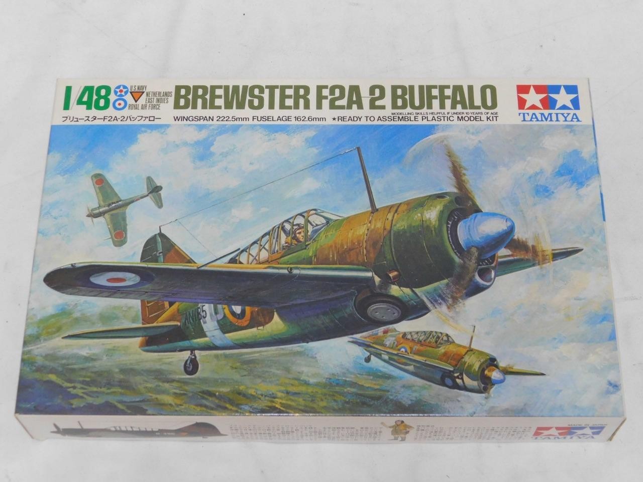 1/48 Tamiya WWII Brewster F2A-2 BUFFALO USN RAF Plastic Model Kit Complete