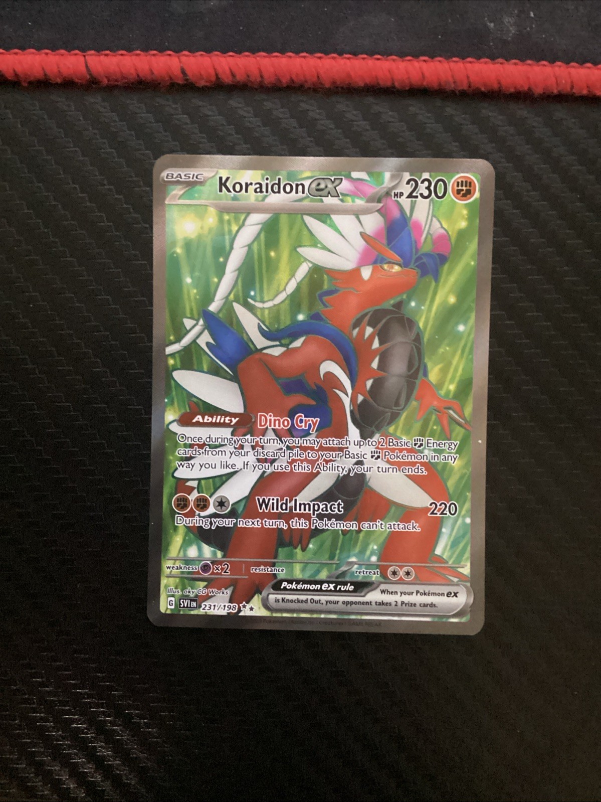 Koraidon EX 231/198 Scarlet & Violet Base Set Ultra Rare Full Art - NM