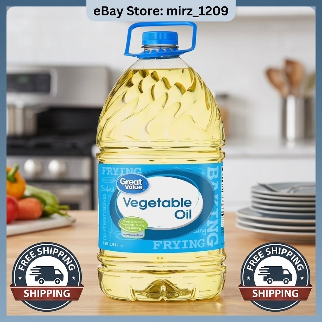 Great Value Vegetable Oil, Heart Healthy and Versatile, 1 Gallon Bottle, New. Great Value Vegetable Oil, Heart Healthy and Versatile, 1 Gallon Bottle, New.