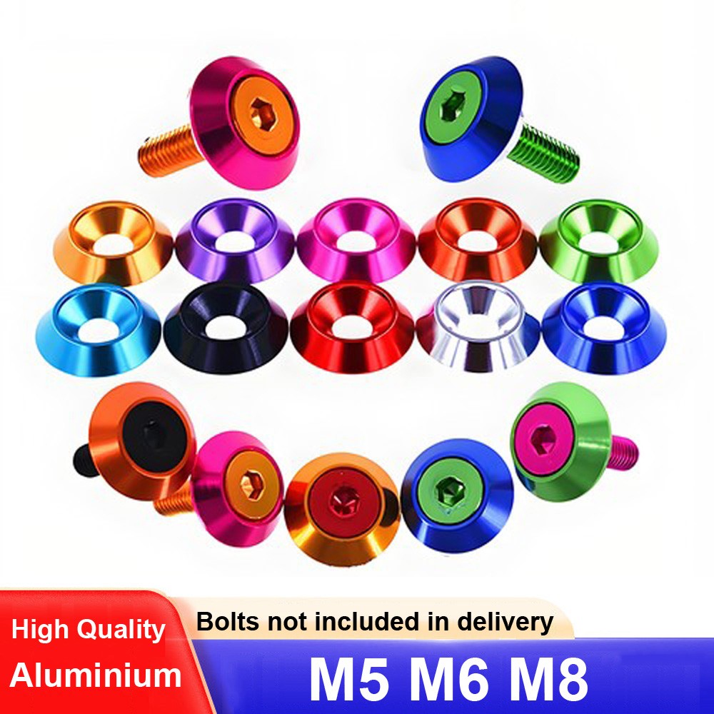M5 M6 M8 Cup Washer Anodised Aluminium Flat Head Countersunk Screw Washers