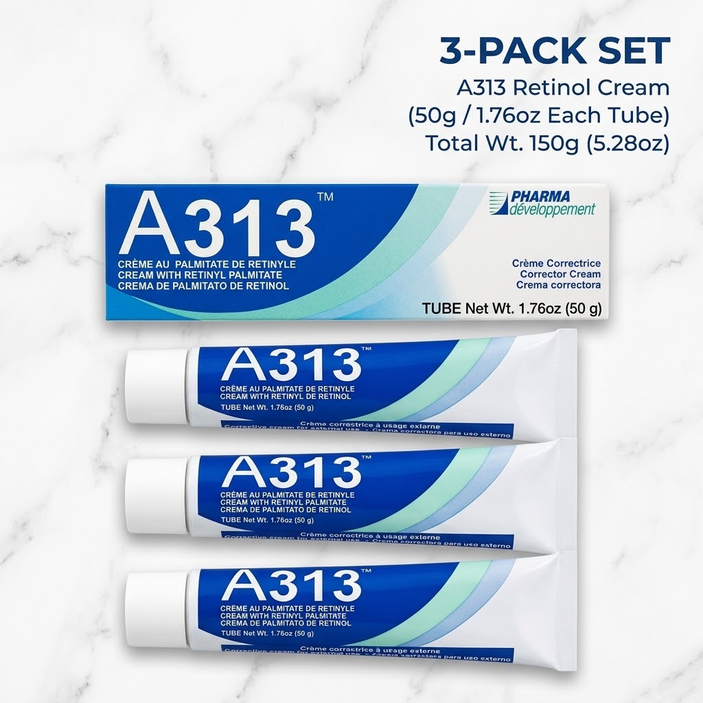 3Pack-A313 Retinol Cream for Anti-Aging, Reduce Wrinkles and Hyperpigmentation 3Pack-A313 Retinol Cream for Anti-Aging, Reduce Wrinkles and Hyperpigmentation