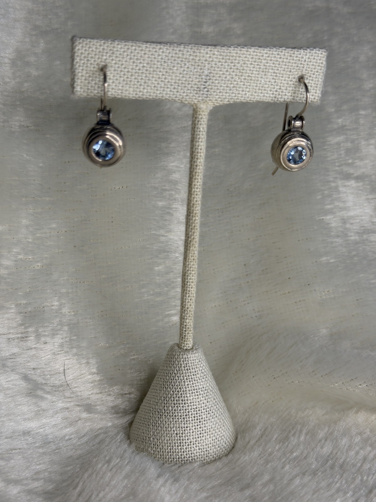 Rare Retired Silpada Blue Zircon Drop Earrings BW508 2002 Israel design Rare Retired Silpada Blue Zircon Drop Earrings BW508 2002 Israel design
