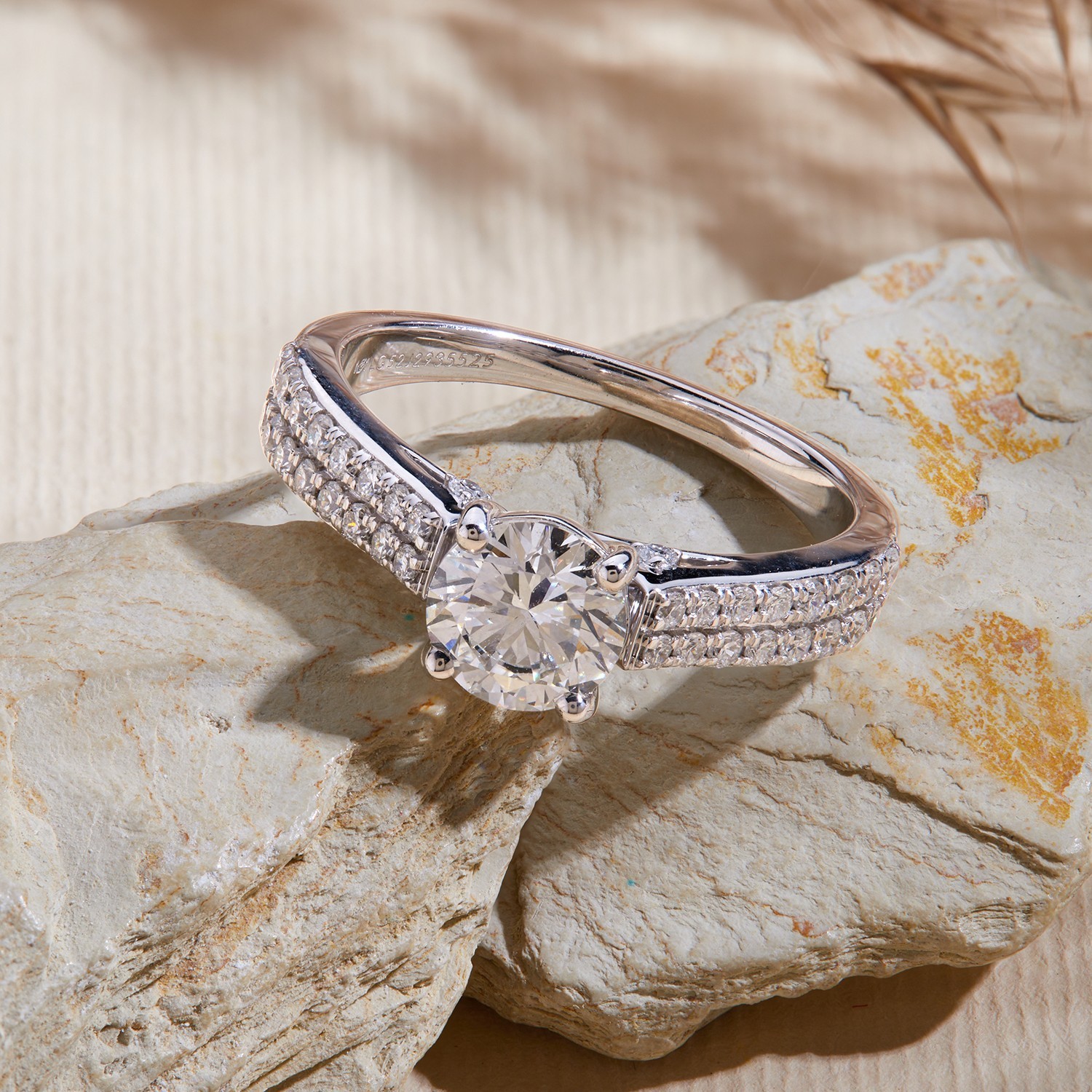 Same Day Shipping 1.45Ct Lab Grown Diamond Engagement Ring for Womens 925 Silver