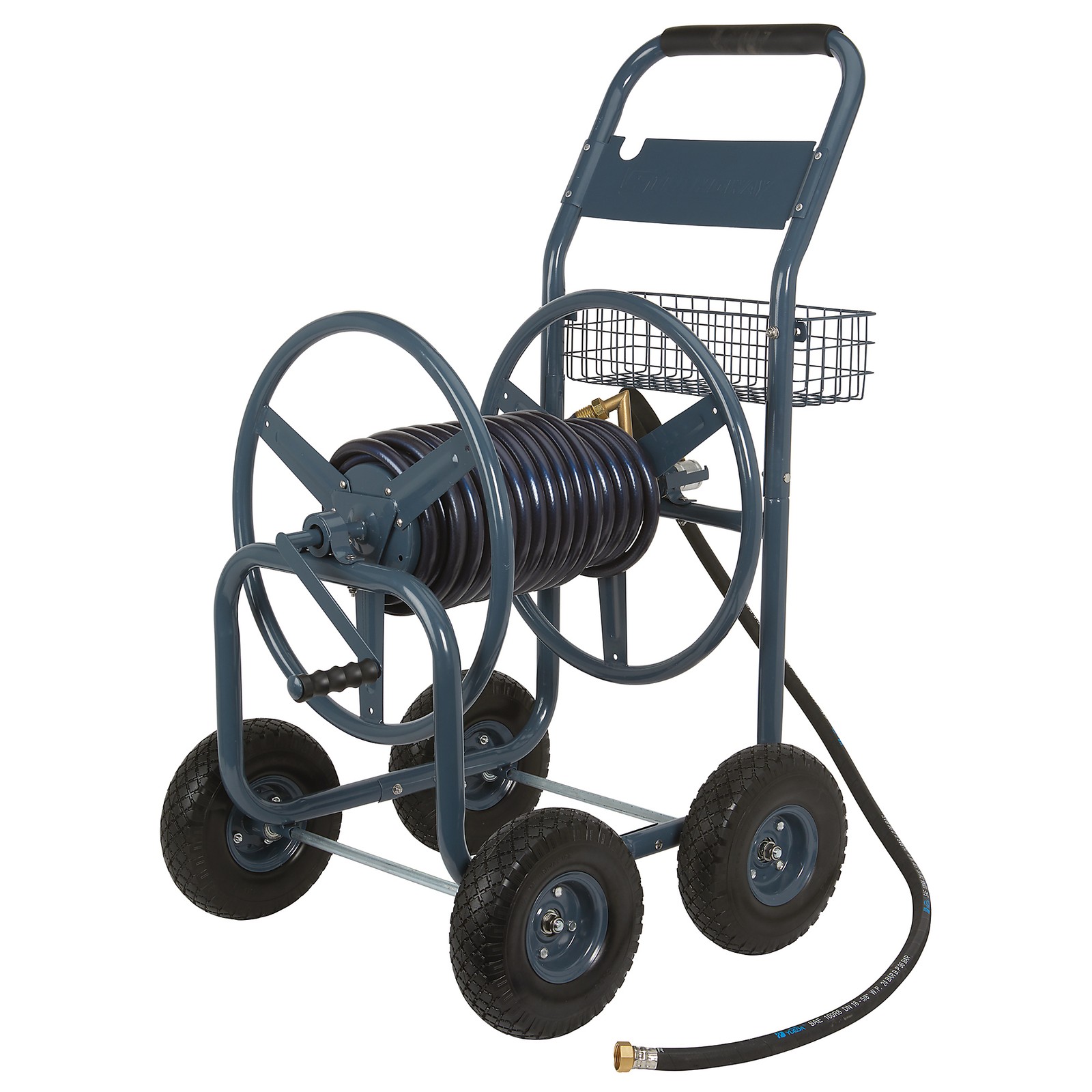 Strongway Garden Hose Reel Cart, Holds 400ft. Hose, 10in. Flat-Free Tires