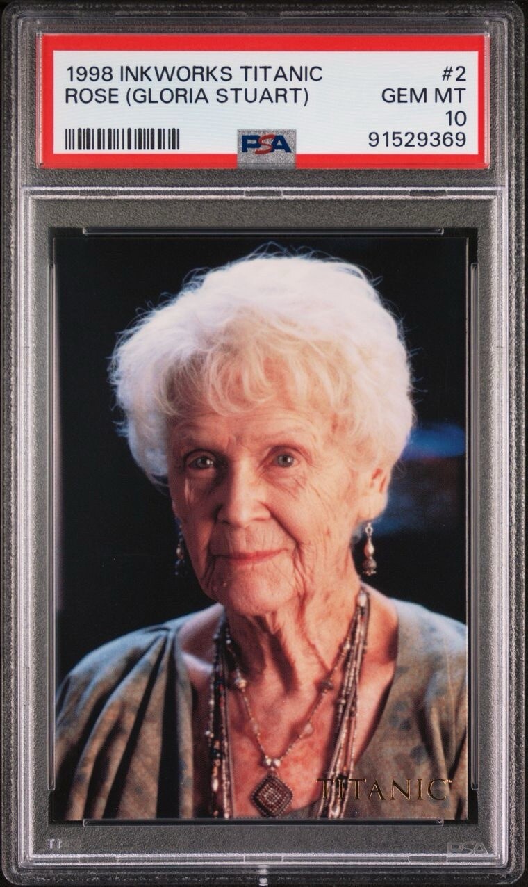 1998 Inkworks Titanic Rose (Gloria Stewart) #2 Rookie RC PSA 10 GEM MINT 1998 Inkworks Titanic Rose (Gloria Stewart) #2 Rookie RC PSA 10 GEM MINT