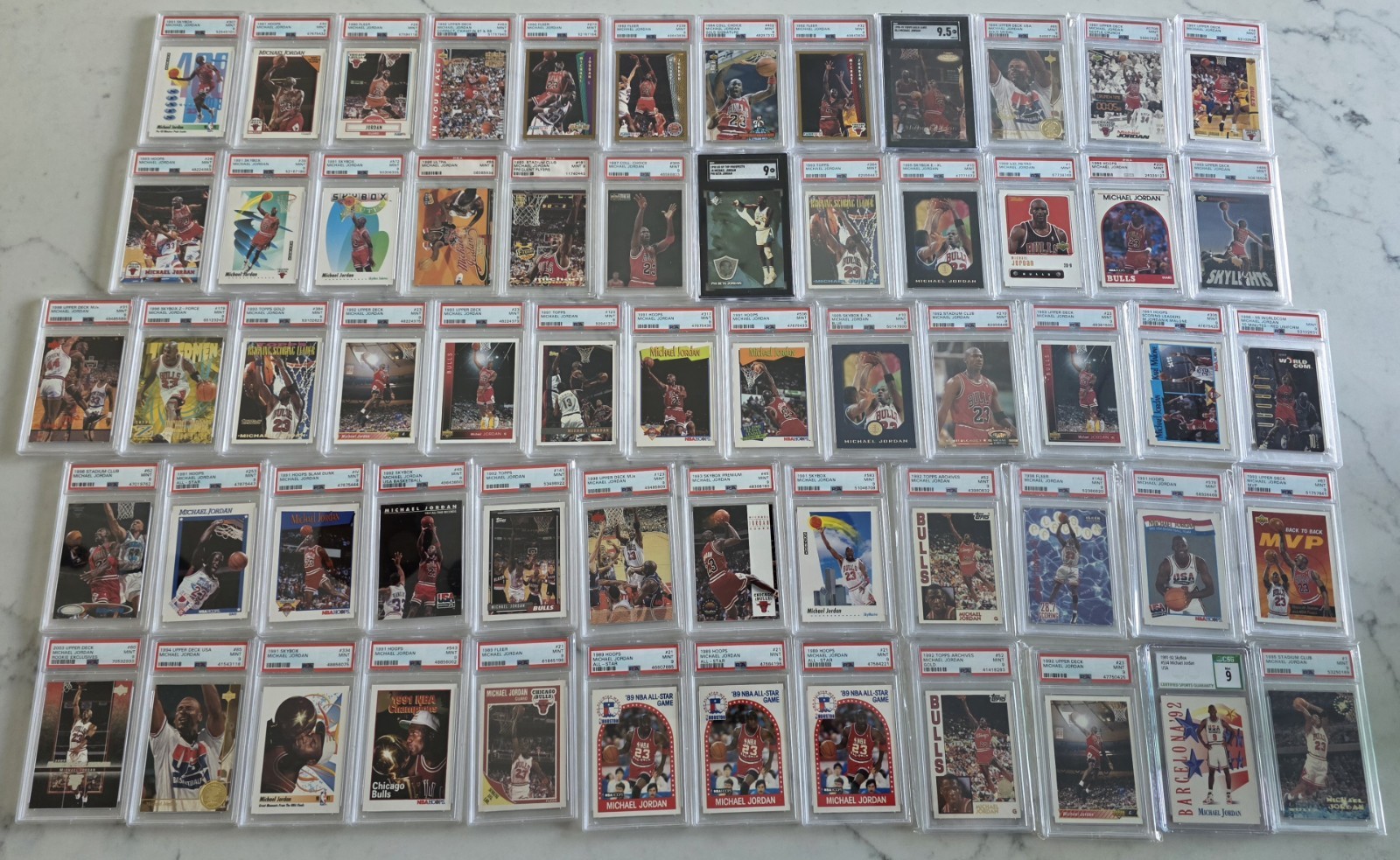 Michael Jordan MASSIVE LOT (61) ALL PSA 9s Michael Jordan MASSIVE LOT (61) ALL PSA 9s
