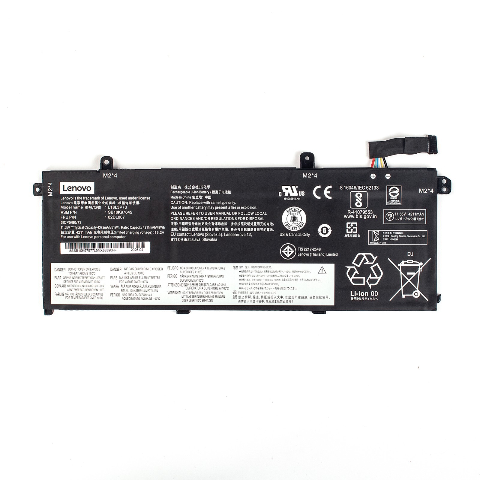 Genuine 51Wh L18L3P73 Battery For Lenovo ThinkPad T490 T495 P43s P14s Gen1/Gen2