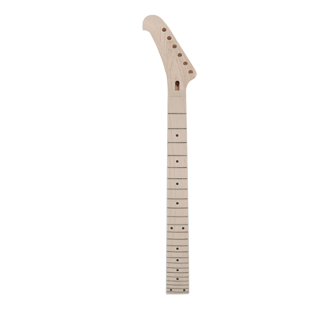 Reverse Head Guitar Neck 24 Fret 25.5 inch Maple Locking Nut Dot Inlay Reverse Head Guitar Neck 24 Fret 25.5 inch Maple Locking Nut Dot Inlay