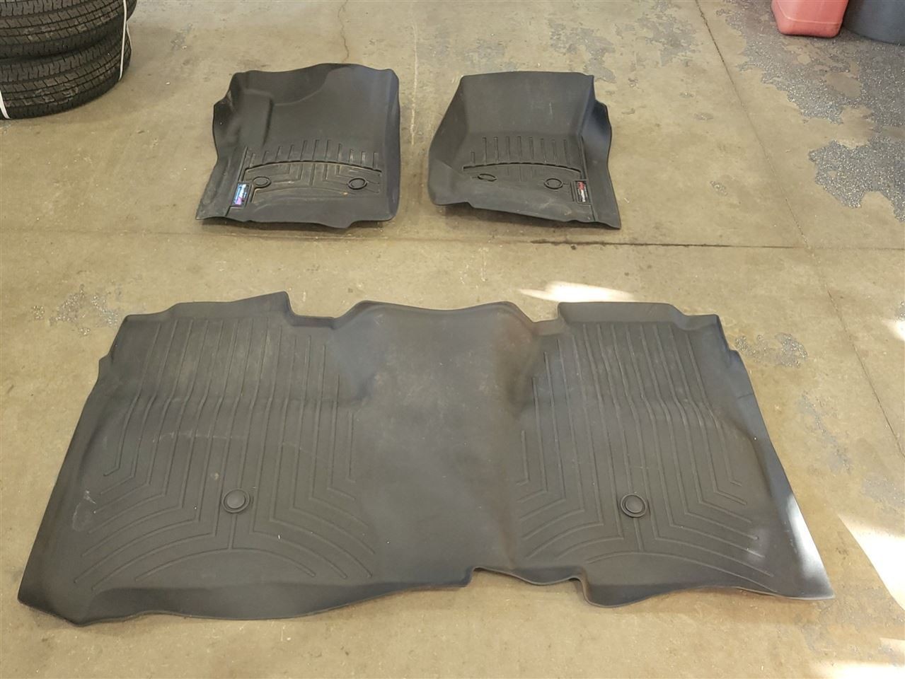 2014-2019 SIERRA FRONT REAR WEATHERTECH FLOOR LINERS JET BLACK 14-19